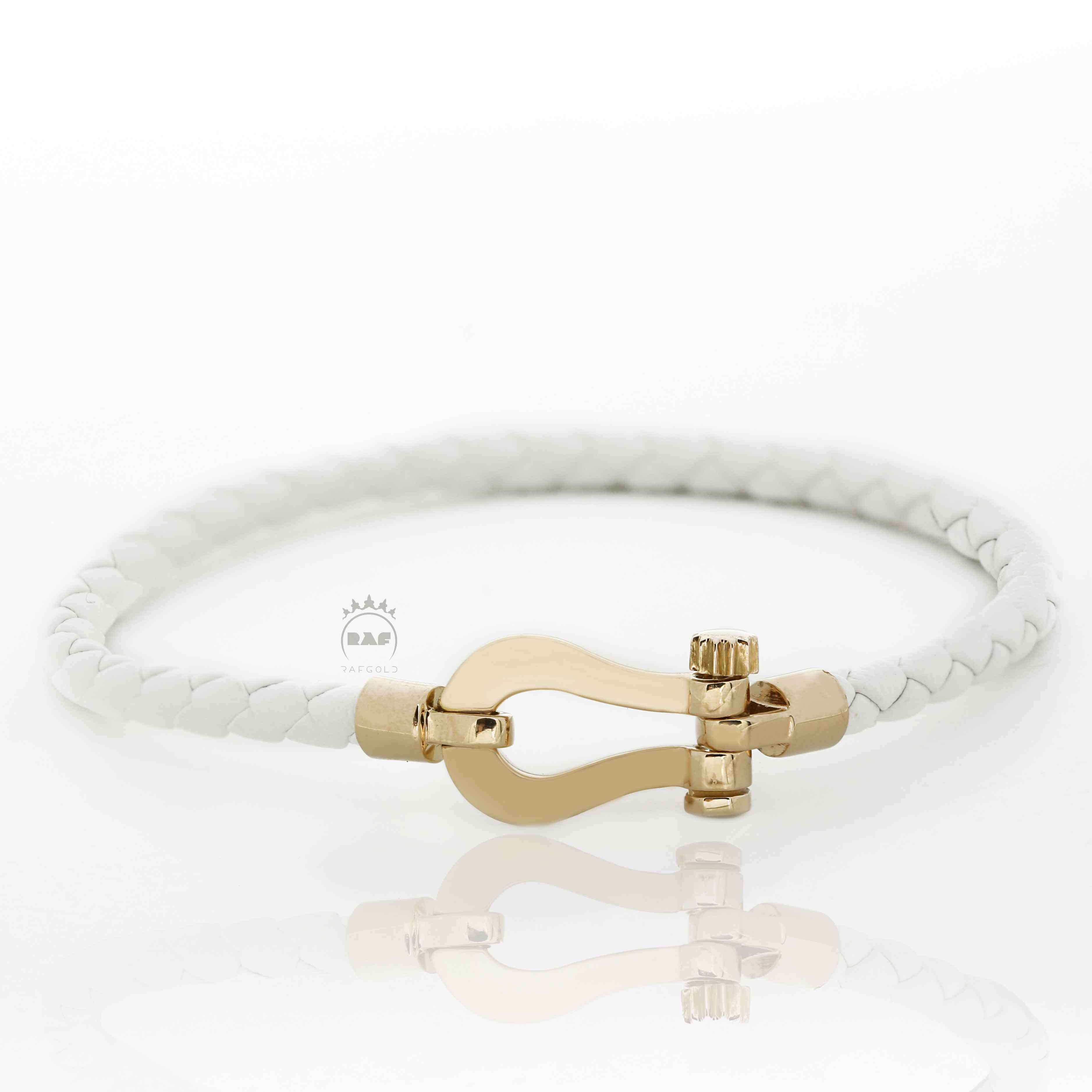 دستبند طلا زنانه چرمی امگا  WD111L