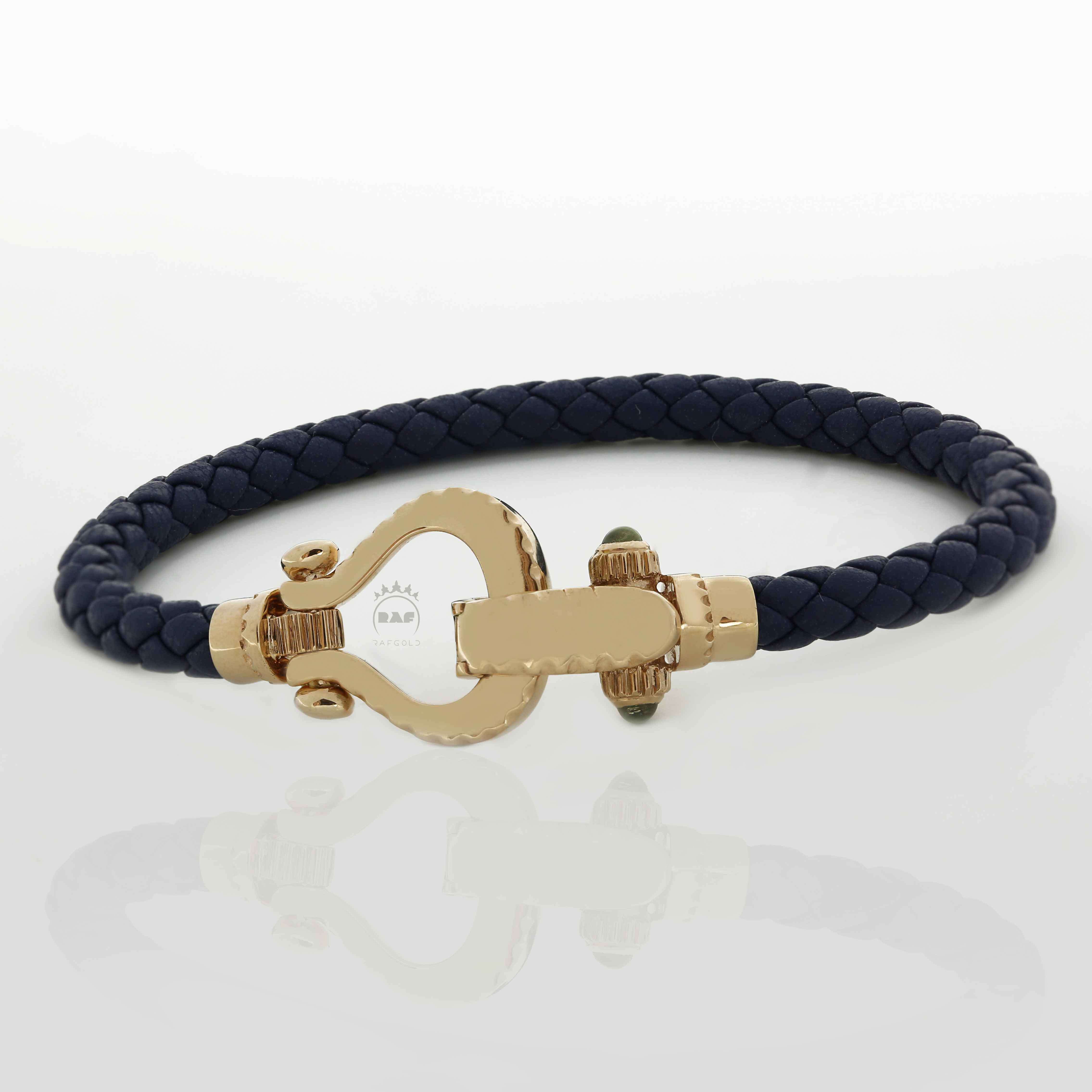 دستبند طلا زنانه چرمی امگا WD119L
