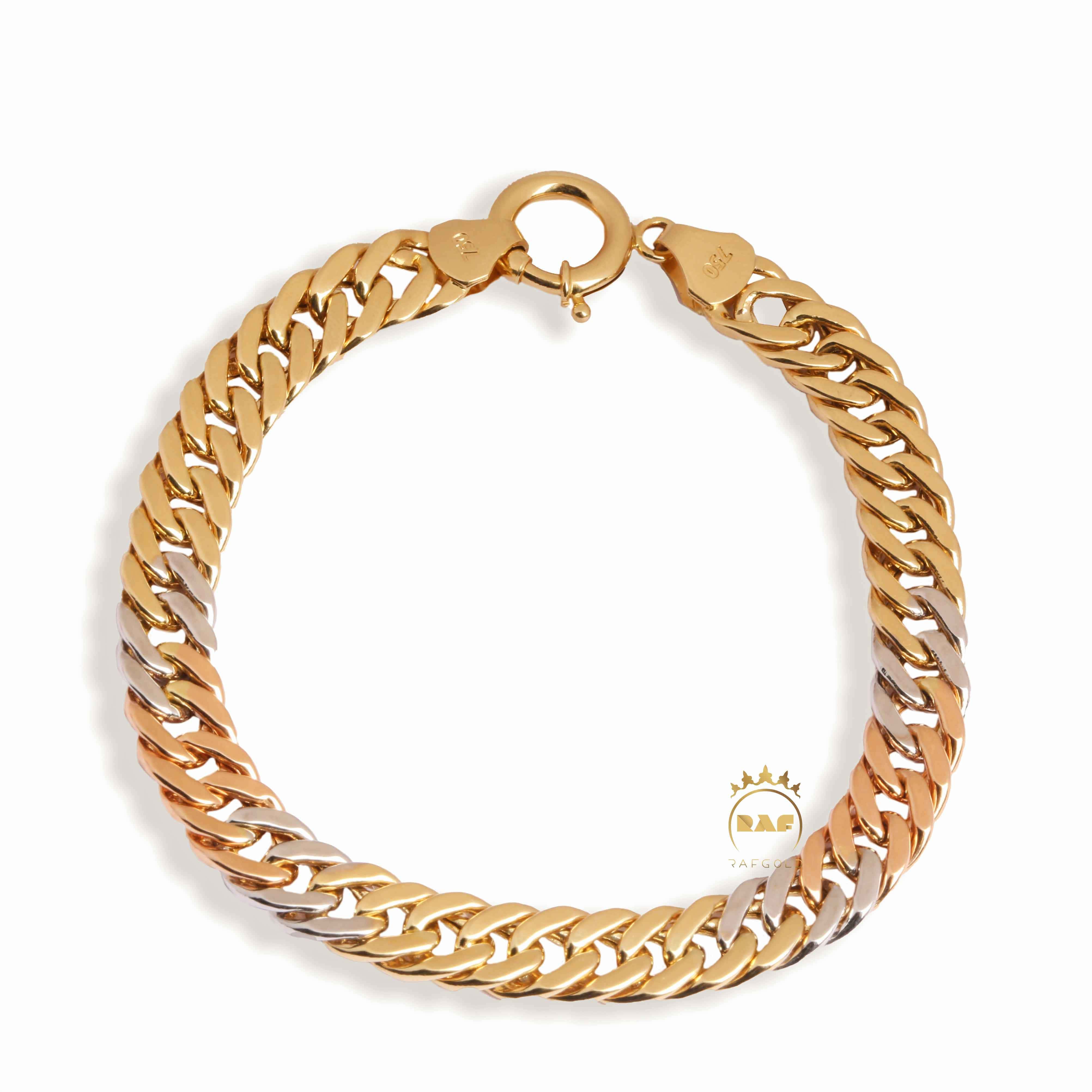 دستبند طلا زنانه کارتیه 3رنگ  WD151Z