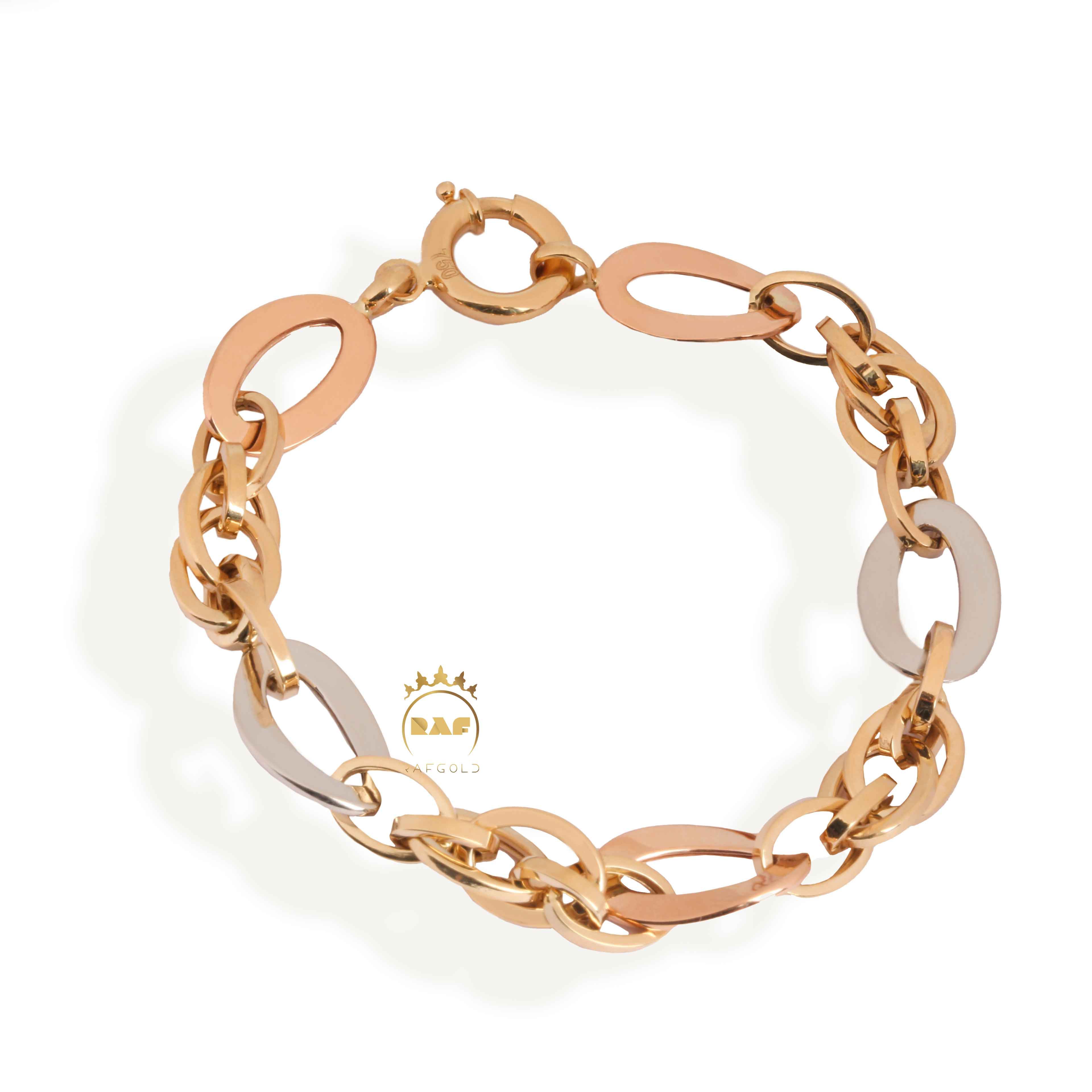 دستبند طلا زنانه اطلس 3رنگ  WD172Z