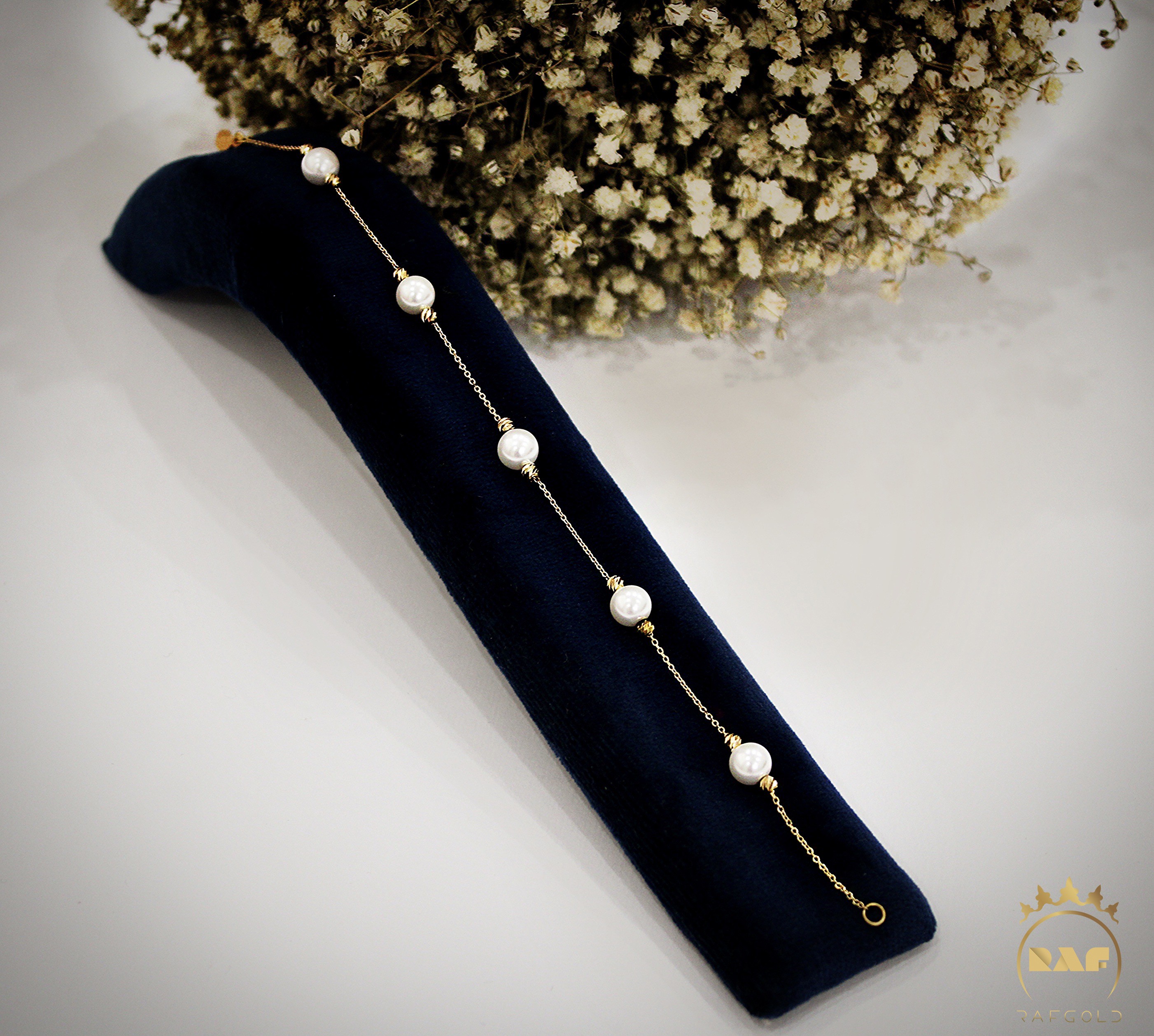 دستبند طلا زنانه مروارید البرنادو WD193S