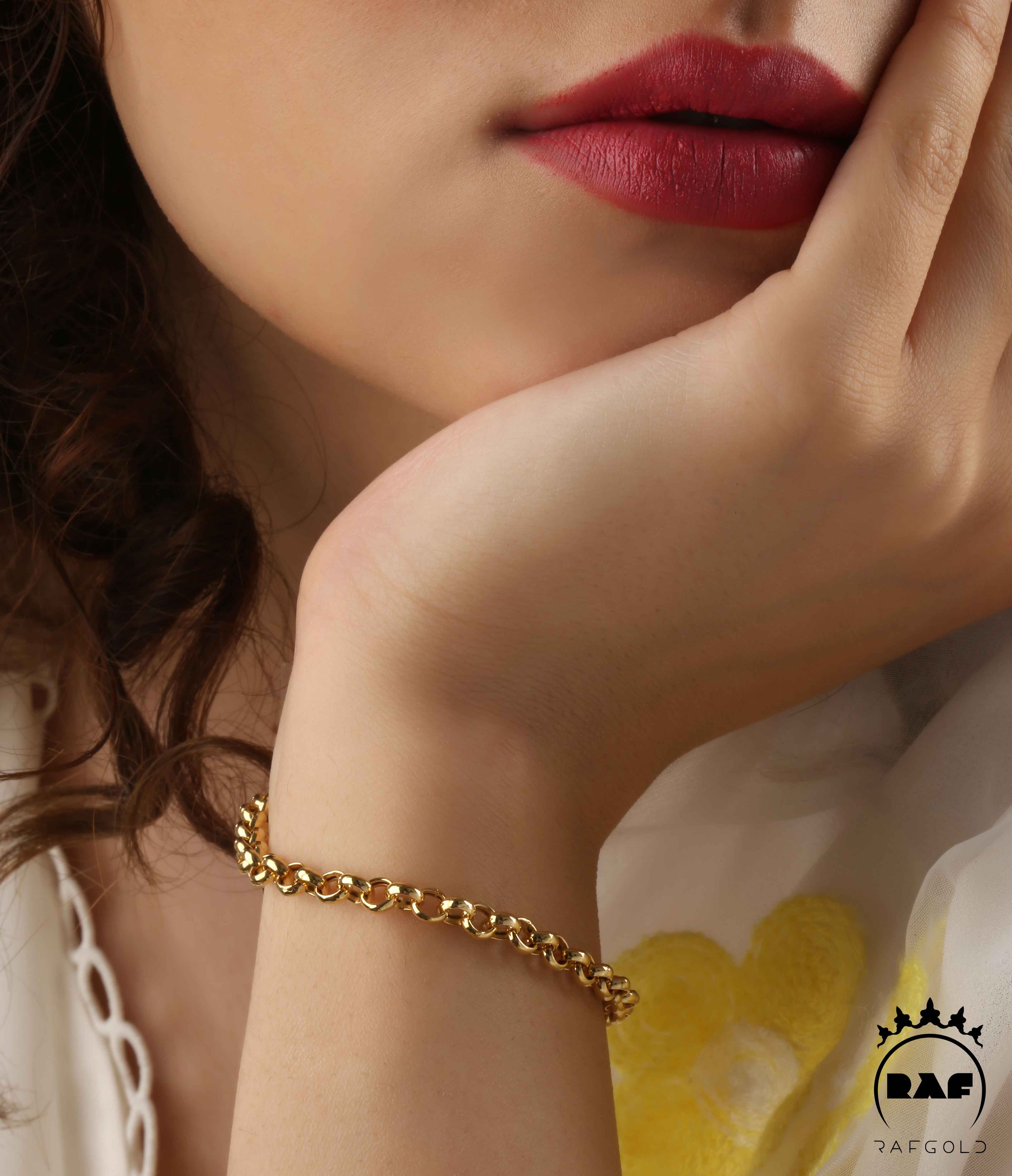 دستبند طلا زنانه رولو  WD139Z