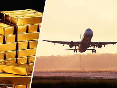 میزان مجاز برای حمل طلا با هواپیما